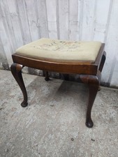Mid Century Piano Seat Vanity Dressing Table Stool With Upholstered Cushion