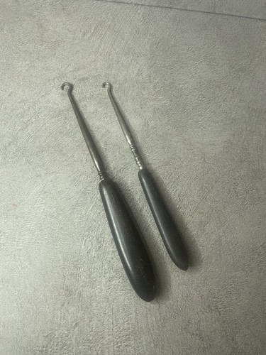 Antique shoe button hooks - button, 2