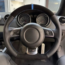 Braid Car Steering Wheel Cover Anti-Slip Suede for Audi TT TTS (8J) A3 S3 (8P) S