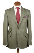 NEW BOOKSTER TAILORING PURE WOOL ARGYLL  CHECK TWEED JACKET  Long 42 RP £495