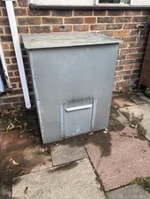 Large Galvanised Steel Metal Coal Bunker Heavy Duty Coal Fuel Storage