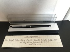 Vintage Paper Mate Profile Matte Black Ballpoint Pen with Box & New Refill