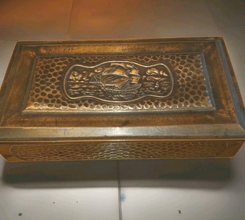 Vintage 1930s hammered tin - hammered,