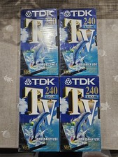 4x New Sealed TDK 240 VHS