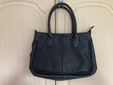Luca Bocelli Italian black medium size soft leather handbag