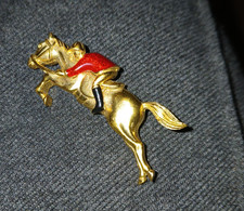 vintage enamel horse and rider