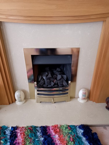 Valor gas fire and brass