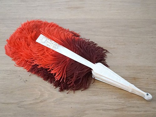 Antique french feather - french, fan