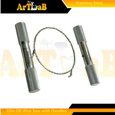 23in OB Wire Saw with Handles, Cattle Dehorning Hand-Saw, Calving Bovine (3pcs)