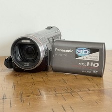 Panasonic HDC-SDT750 Handheld High Definition 3D Camcorder Silver Tested Working
