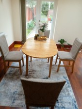 Dinning Table and 4 Chairs with Chair Cover for Dining Room