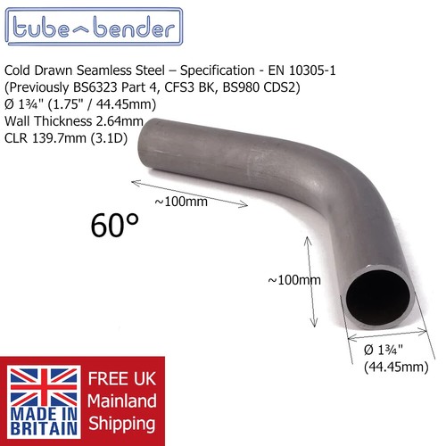 Roll cage bend degree 75 - roll, 1.75"