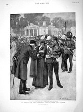 Original Old Antique Print