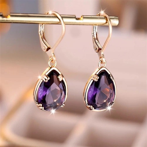 9ct gold purple amethyst - gold, gf