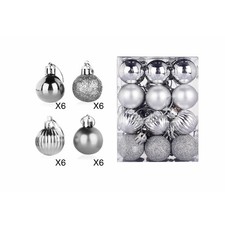 24PCS Christmas Tree Xmas Balls Decor Baubles Birthday Party Wedding Ornament UK