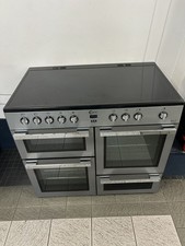 FLAVEL MLN10CRS Electric Ceramic Range Cooker - Silver & Chrome