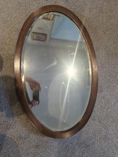 Oval Mirror Wood Frame  82cm/