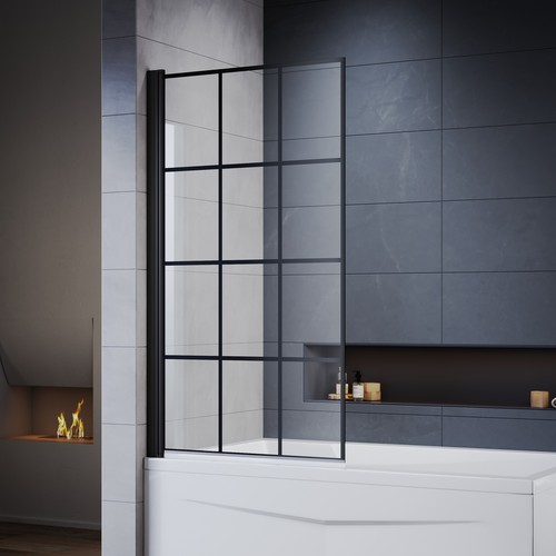 Bath shower screen hinged door - shower,