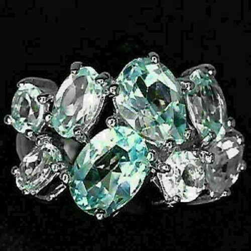 Silver ring topaz genuine - ring,
