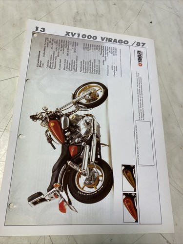 Yamaha xv1000 virago - yamaha, 1987