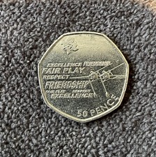  2011 50p Rowing Olympic Coin – Circulated– Rare Fifty Pence London Games  