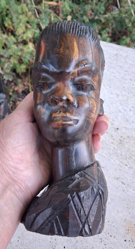 Vintage hand carved - , bust