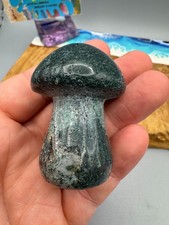 Crystal mushroom moss agate - crystal,