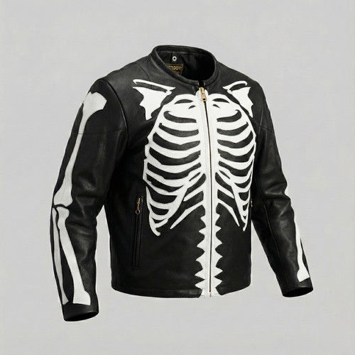 Skeleton style leather - leather, jacket