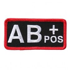 Blood ID Embroidered Biker Patch