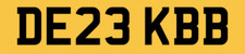 Derek B Private number plate