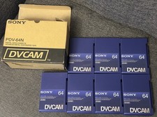7 x Sony DVCAM PDV-64N Digital Video Advanced Metal Evaporated Cassettes Tapes