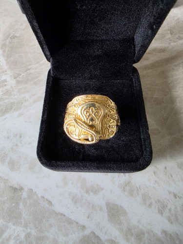 9ct gold saddle ring - 9ct,