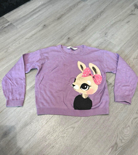 Lilac knitted rabbit - h&m,