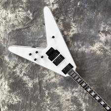 White Flying V Electric Guitar