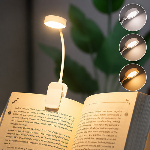 Book light led clip - light, on