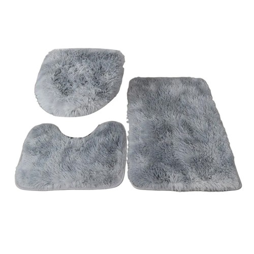 Piece bathroom rug set soft - 3,