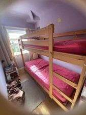 IKEA Mydal Solid Pine Children’s Bunk Bed Frame Very Good Used Condition