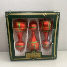 Kurt S. Adler Kringle Traditional Glass Ornaments Red & Green Christmas Holidays