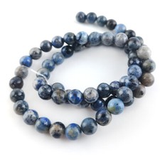 Blue dumortierite beads plain - blue,