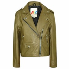 PU Leather Jacket Olive