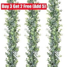 6ft Artificial Eucalyptus Garland Hanging Rattan Vine Ivy Wedding Flower Xmas UK