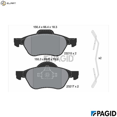Brake pad set - pad,