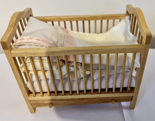 Vintage dolls house cot - vintage,