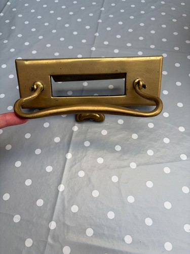 Antique brass letter box - brass,