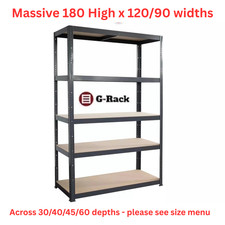 G-Rack Garage Shelving Units VARIOUS SIZES Single Bay 5 Tier Shelf FREEPOST