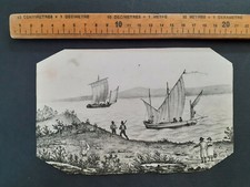 Fishing sail boats print