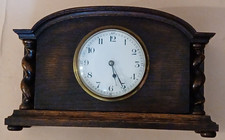 Vintage French wooden  mantle clock twisted  columns for restoration  spares