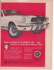 1966 Shelby Mustang Magnum 500 Wheel Print-Ad/ Carroll Shelby