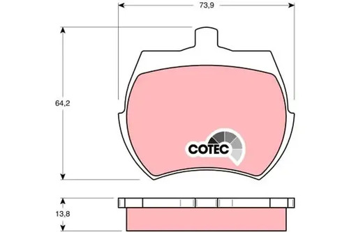 Brake pads gdb332 trw for - brake,