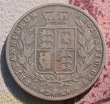 1846 Half Crown. Queen Victoria [1837-1901] 0925 Silver. Solid Collectable. Rare